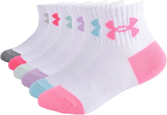 🎀 White girls Multi Pack Quarter Sock
