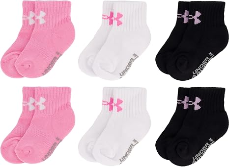 🎀 Light Pink girls Multi Pack Quarter Sock
